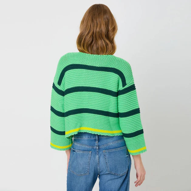 Kaia Stripe Sweater Green