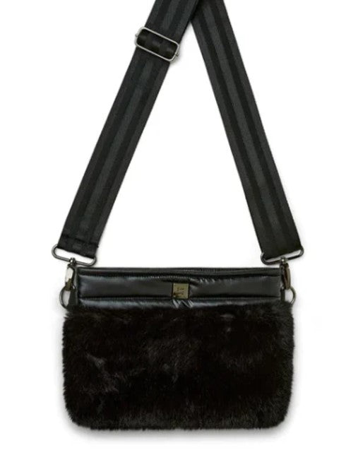 Deluxe Bum Bag 2.0 Black Faux Fur