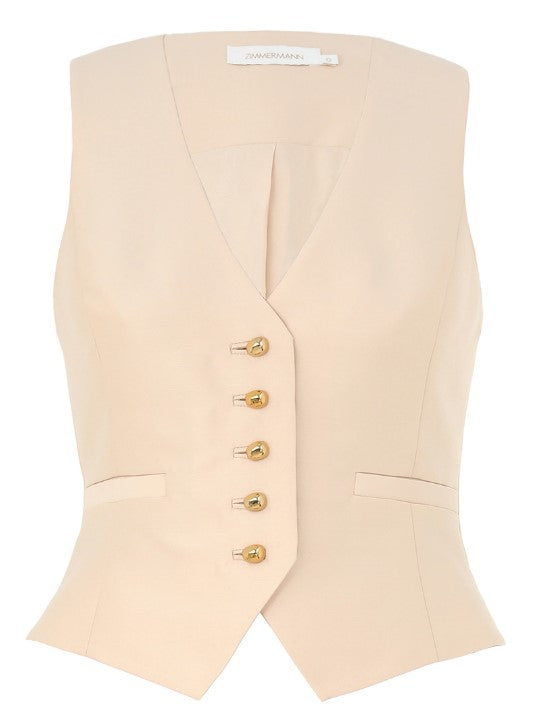 Illuminate Waistcoat in Macadamia