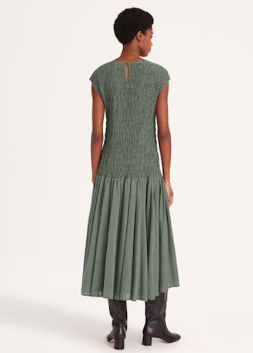 Stijl Dress in Moss Chambray