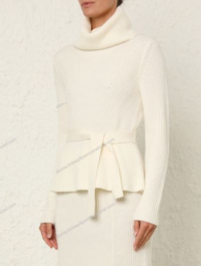 Illustration Peplum Sweater