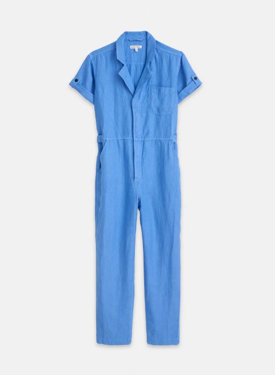 Summer Jumpsuit in French Blue Linen